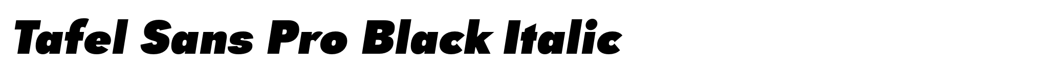 Tafel Sans Pro Black Italic image